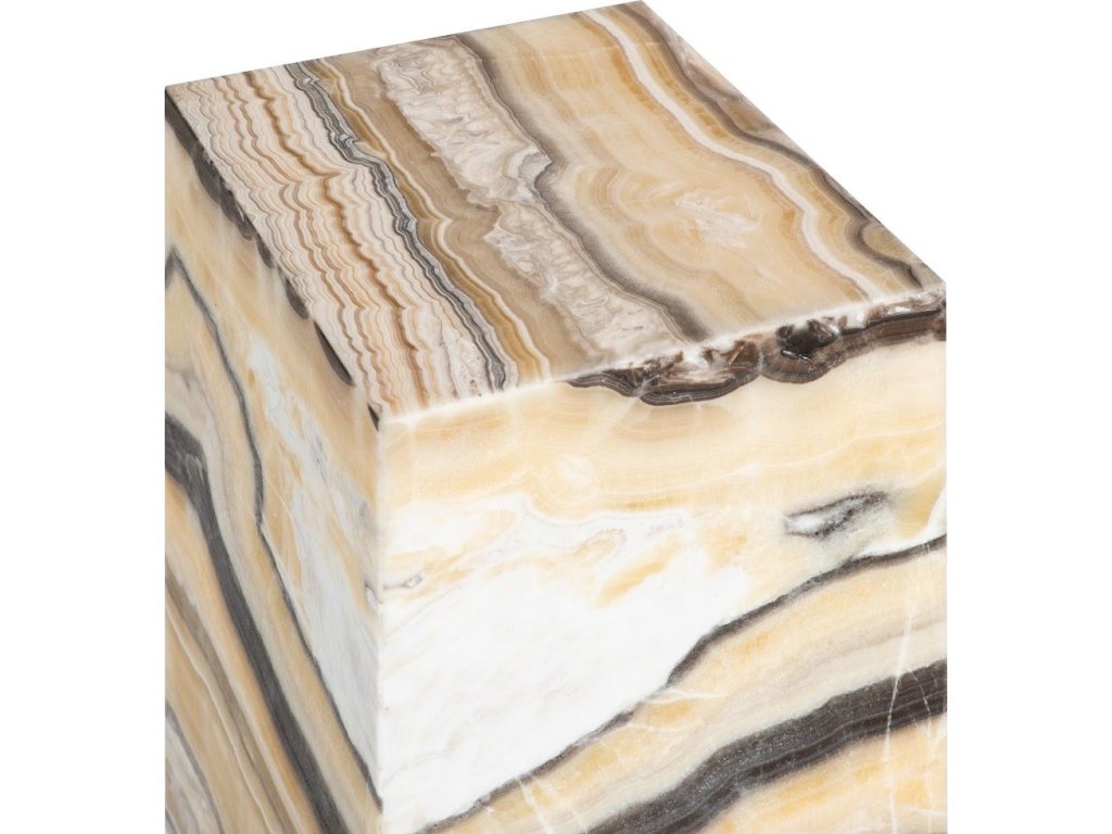 Onyx Lamp Pedestal, Square, Zebra - image 2