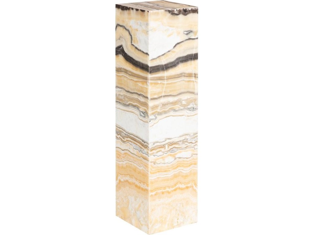 Onyx Lamp Pedestal, Square, Zebra - main image