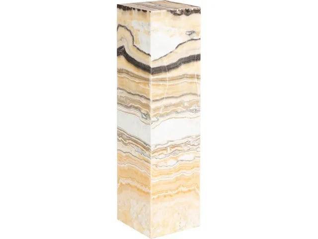 Onyx Lamp Pedestal, Square, Zebra