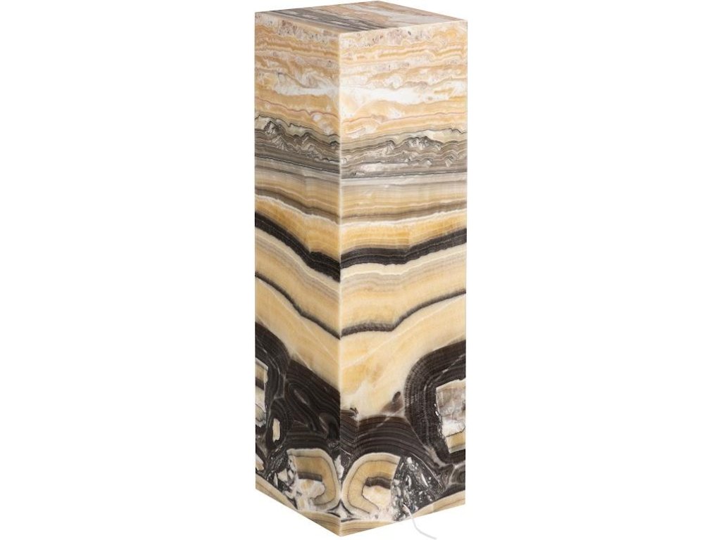 Onyx Lamp Pedestal, Square, Zebra - image 1