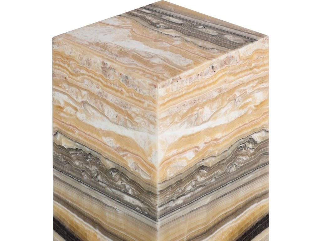 Onyx Lamp Pedestal, Square, Zebra - image 2