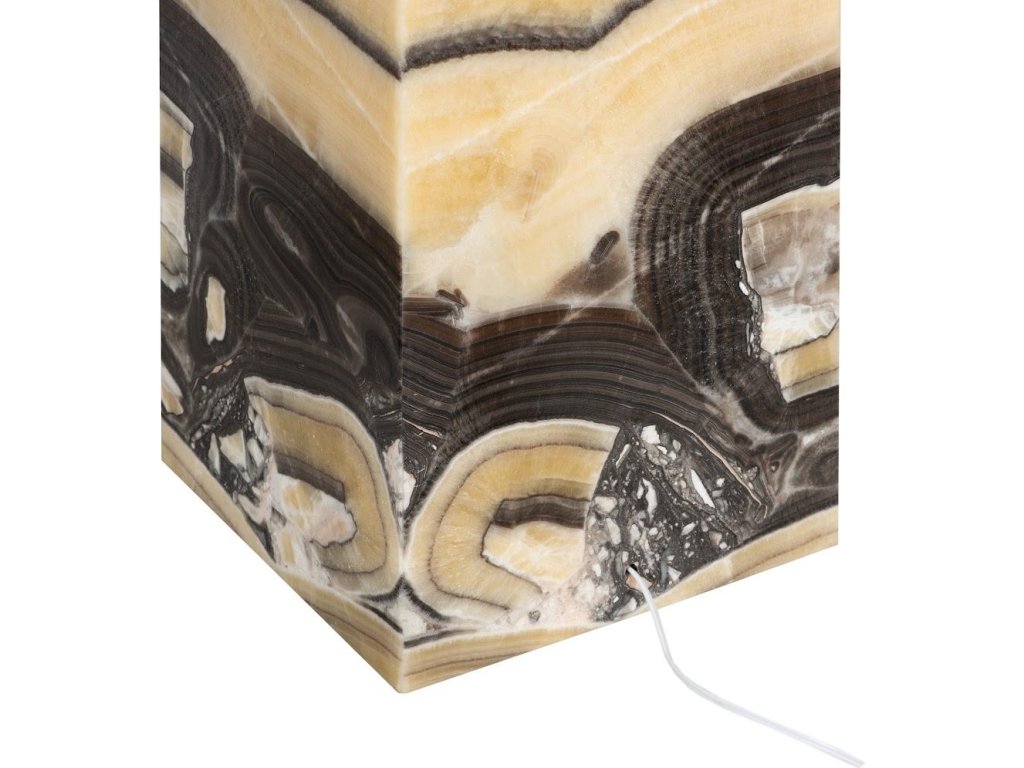 Onyx Lamp Pedestal, Square, Zebra - image 3