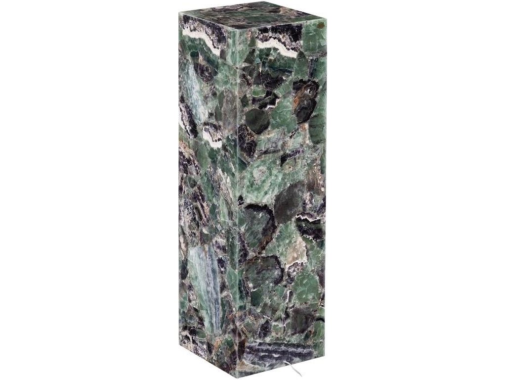 Onyx Lamp Pedestal, Square, Fluorite With Purple - image 1