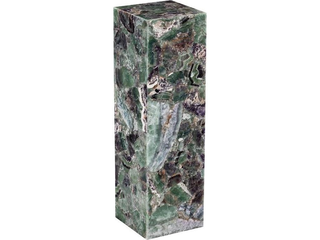 Onyx Lamp Pedestal, Square, Fluorite With Purple - main image
