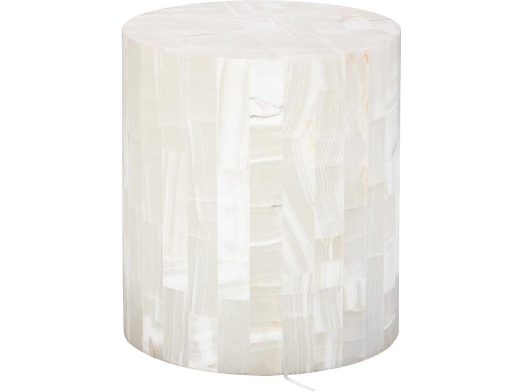 Onyx Round Side Table, White - image 2