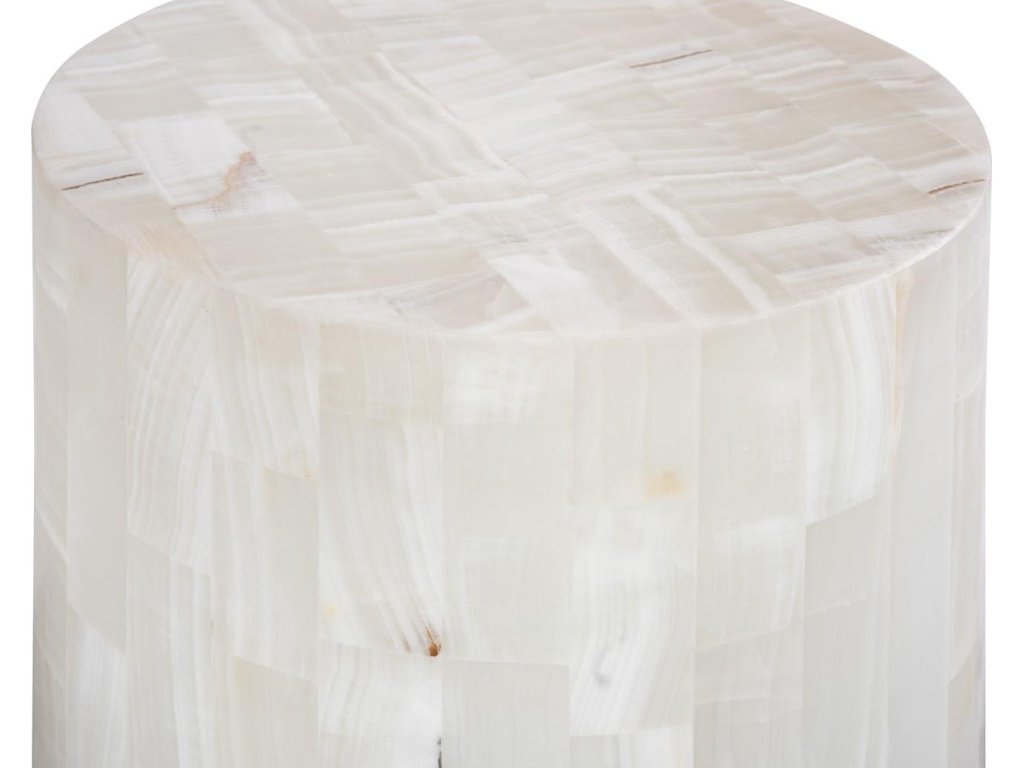 Onyx Round Side Table, White - image 3