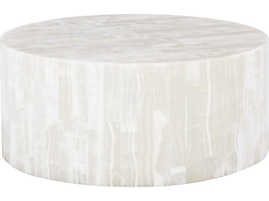 Onyx Round Coffee Table, White - image 2