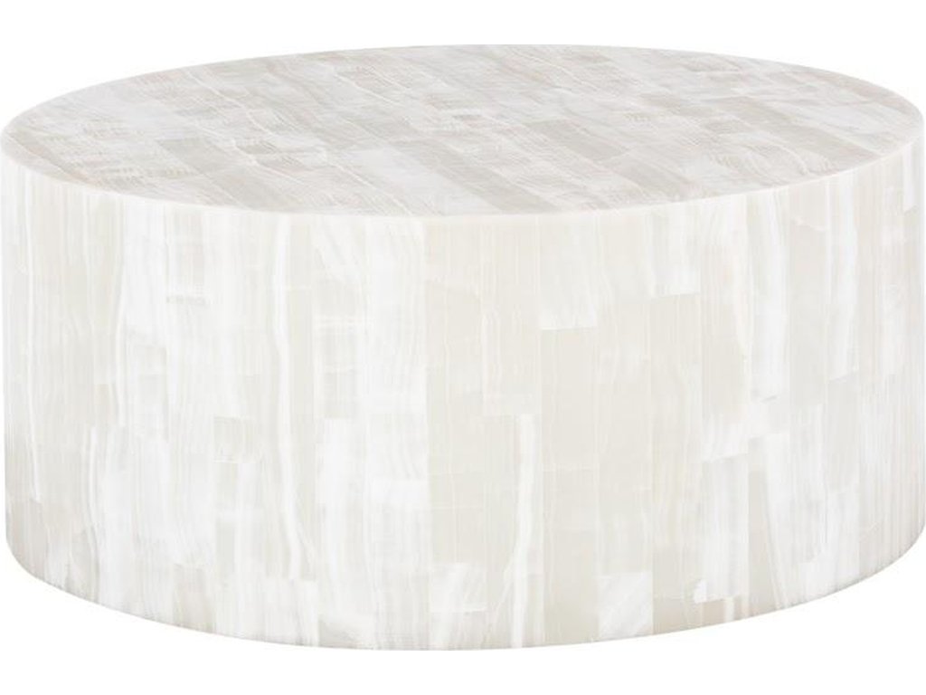 Onyx Round Coffee Table, White - main image