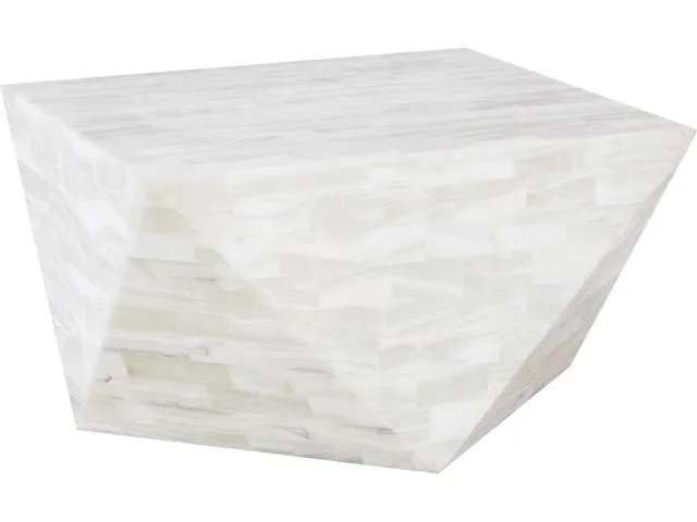 Onyx Conical Coffee Table, Square, White