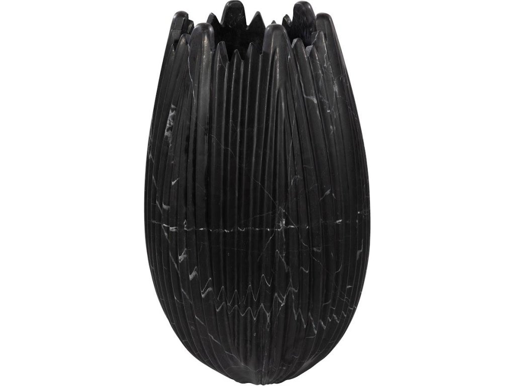 Marble Cocoon Vase, Black, Large - image 1