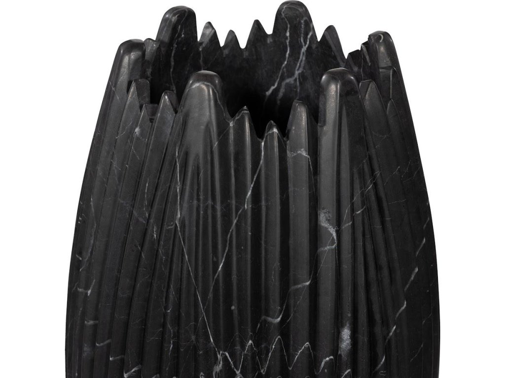 Marble Cocoon Vase, Black, Large - image 2