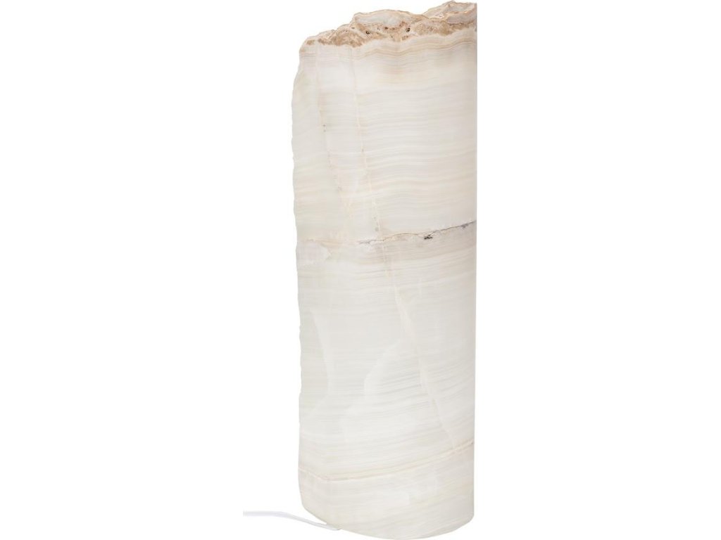 Onyx Lamp, Cylinder , White - image 1