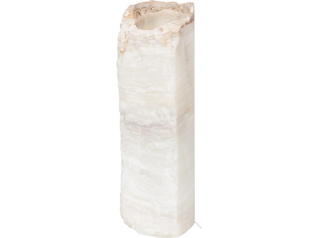 Onyx Lamp, Cylinder , White - main image