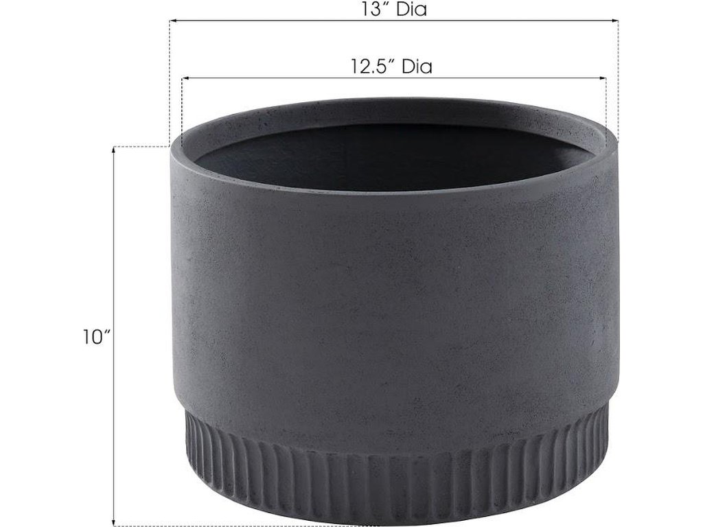 Harvest Planter, Large, Dark Gray - image 1