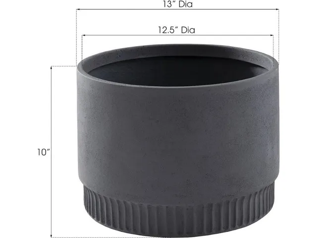 Harvest Planter, Large, Dark Gray - Alternative View