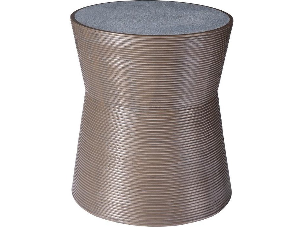Kono Side Table, Resin, Bronze Finish, Concrete Composite Top - main image