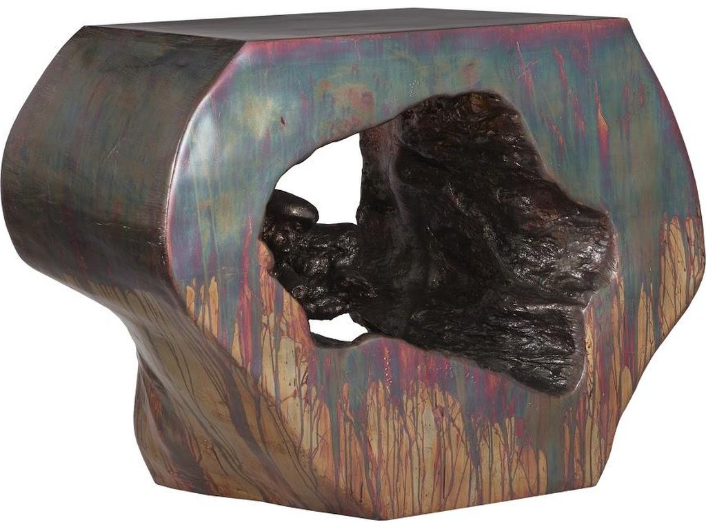 Plateada Hollow Console, Copper Patina Finish - image 1