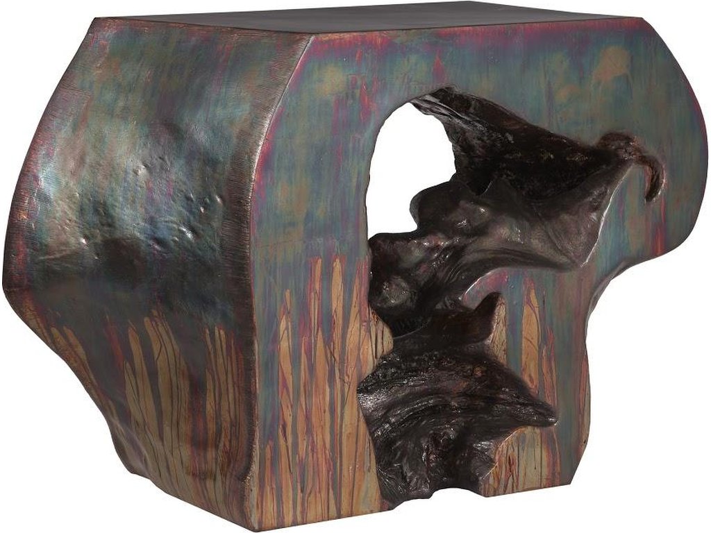 Plateada Hollow Console, Copper Patina Finish - main image