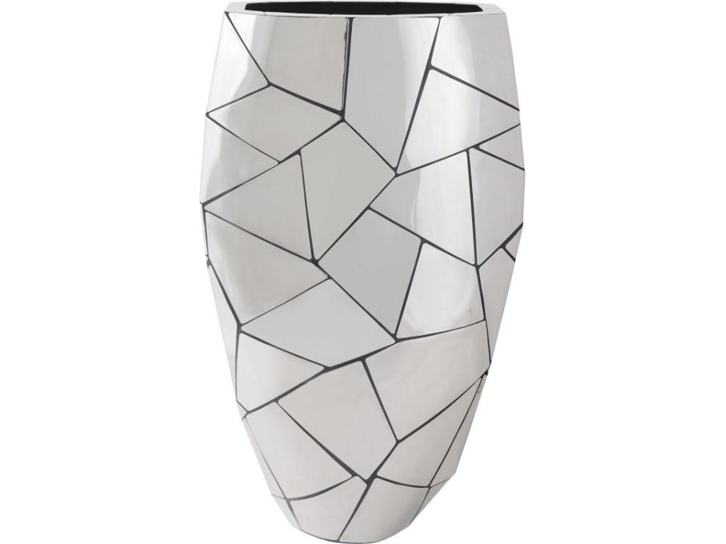 Triangle Crazy Cut Planter, Large, Stainless Steel - image 1