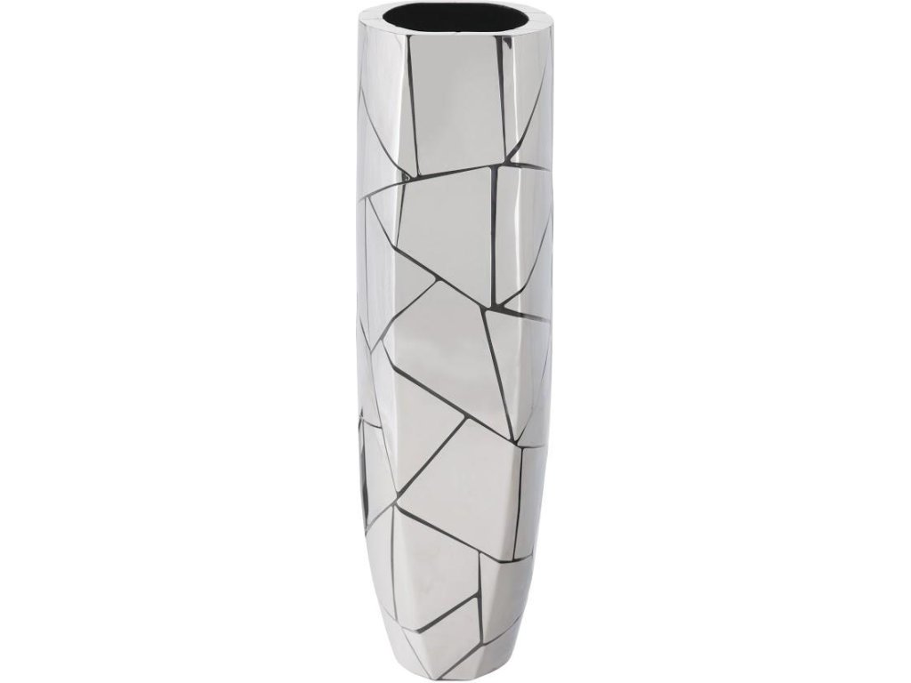 Triangle Crazy Cut Planter, Large, Stainless Steel - image 2