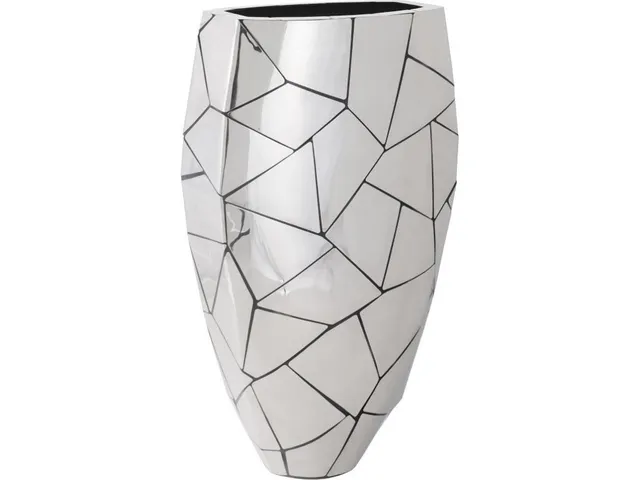 Triangle Crazy Cut Planter, Large, Stainless Steel