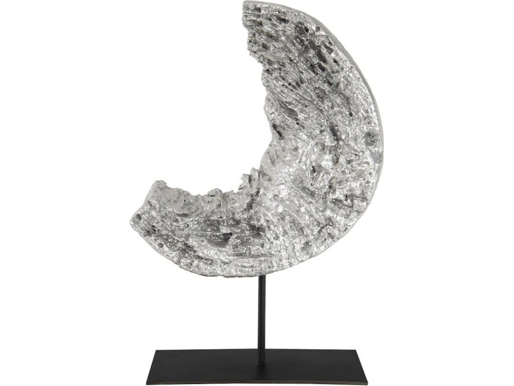 Cast Eroded Wood Circle on Stand, Silver Leaf, Assorted - image 2