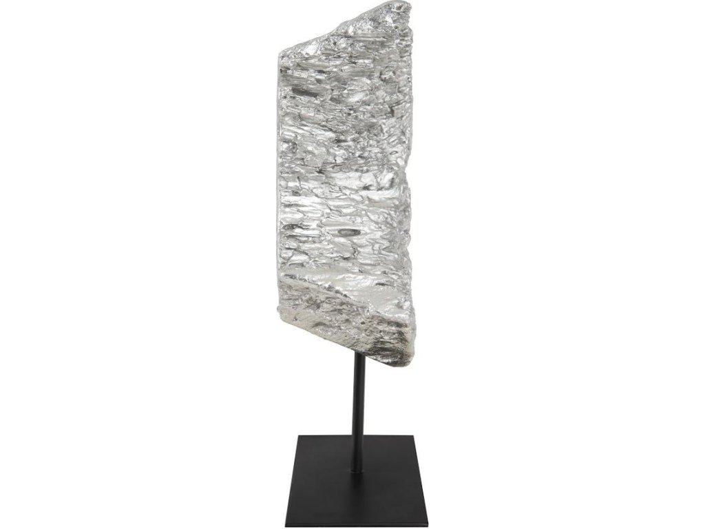 Cast Eroded Wood Circle on Stand, Silver Leaf, Assorted - image 3