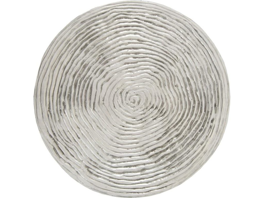 Ripple Side Table, Resin, Silver Leaf with Antiquing - image 1