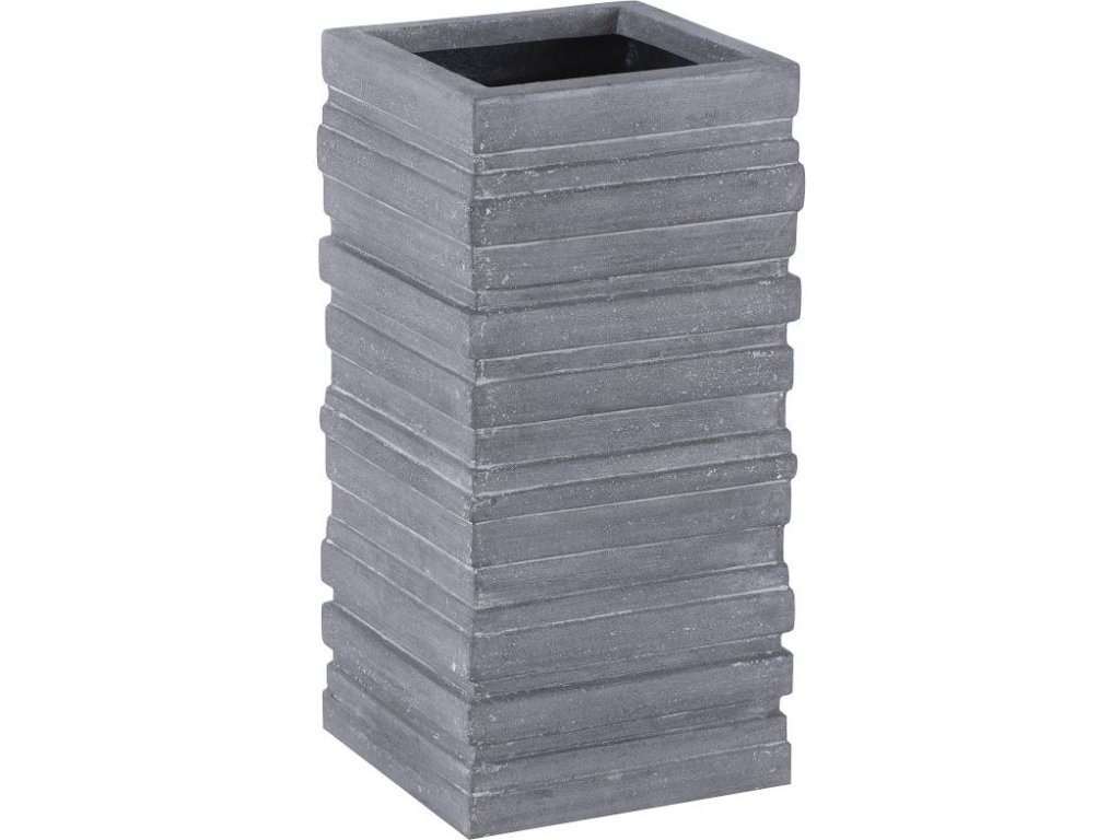 June Square Planter, Gray, SM - main image