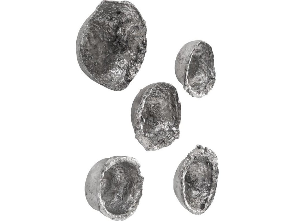 Splash Wall Bowls, Silver Leaf, Set of 5 - image 1