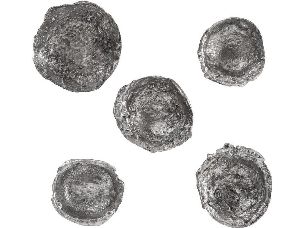 Splash Wall Bowls, Silver Leaf, Set of 5 - main image