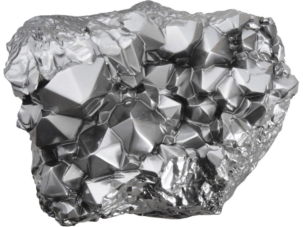 Cast Crystal Tabletop Accent, Liquid Silver, Large - image 2