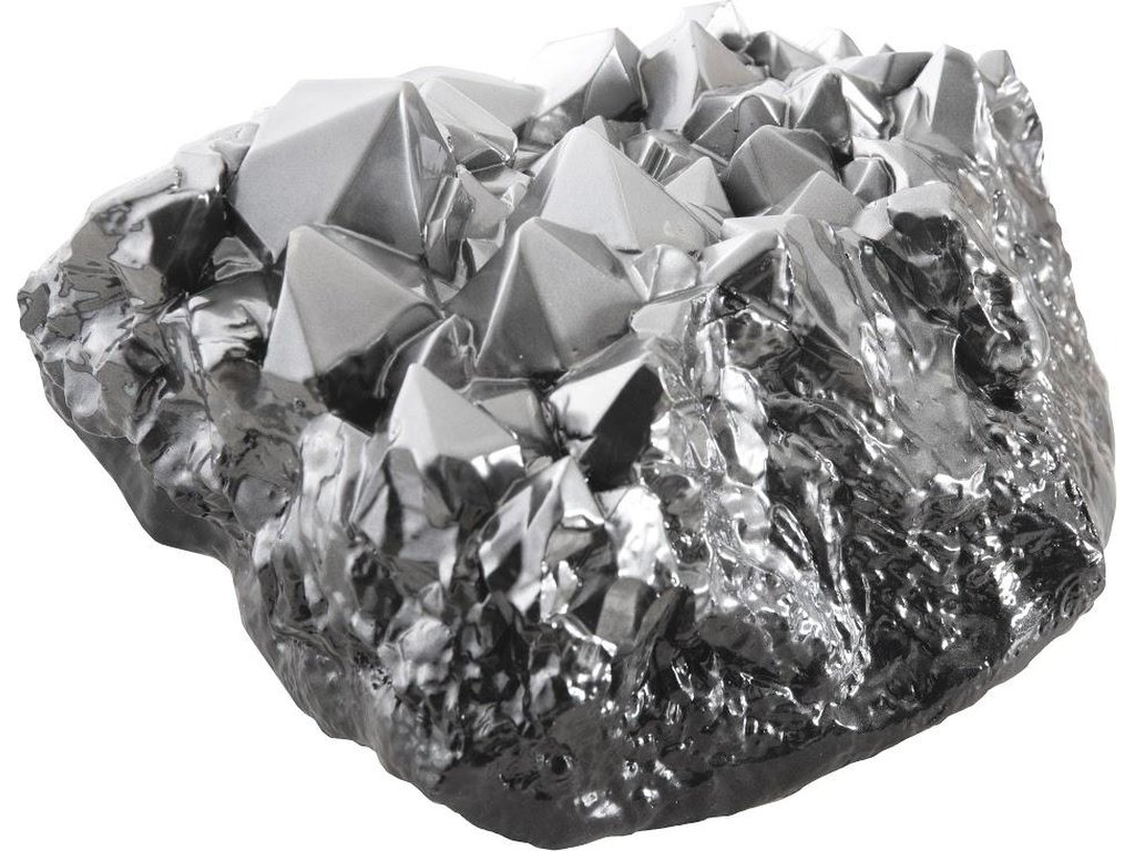 Cast Crystal Tabletop Accent, Liquid Silver, Large - main image