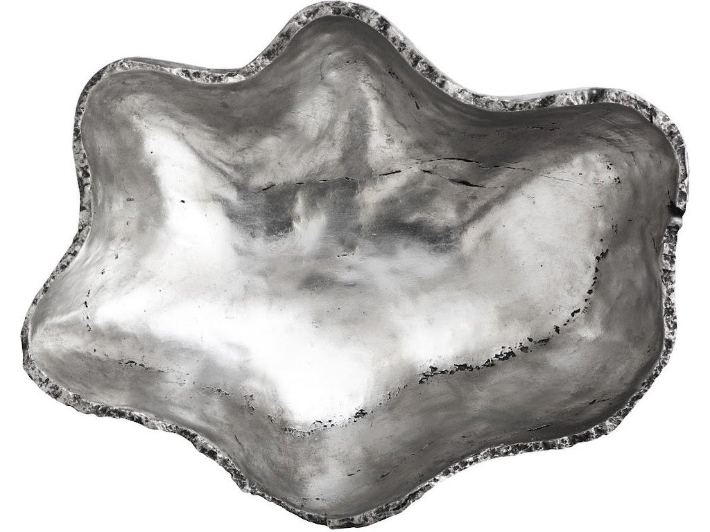 Cast Onyx Bowl, Silver Leaf, Small - image 1