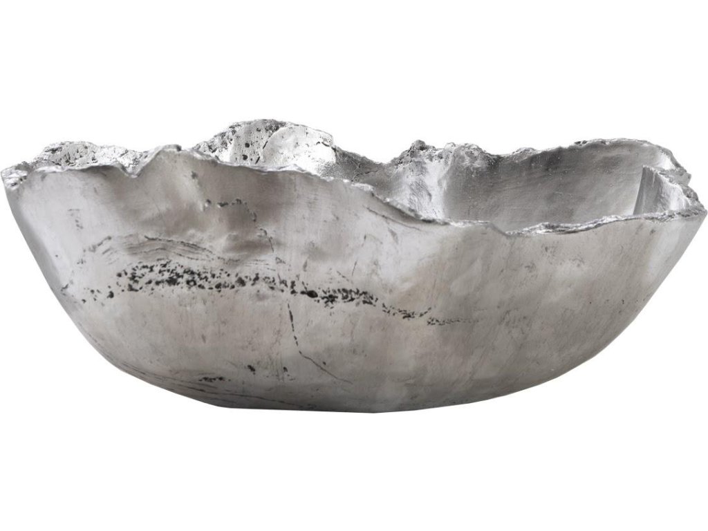 Cast Onyx Bowl, Silver Leaf, Small - image 3