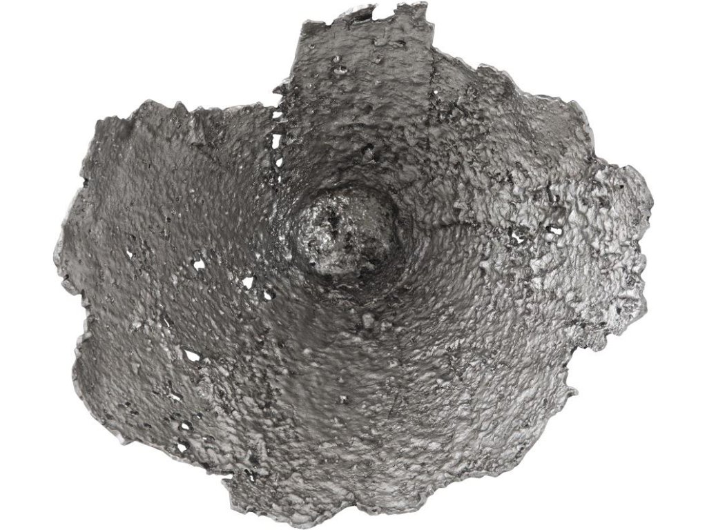Jagged Splash Bowl Wall Art, Silver Leaf - image 1