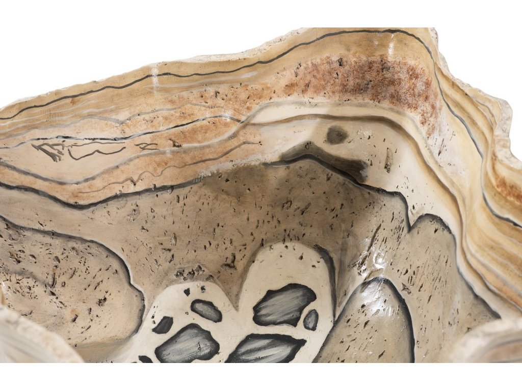 Cast Onyx Bowl, Faux Finish, Large - image 2