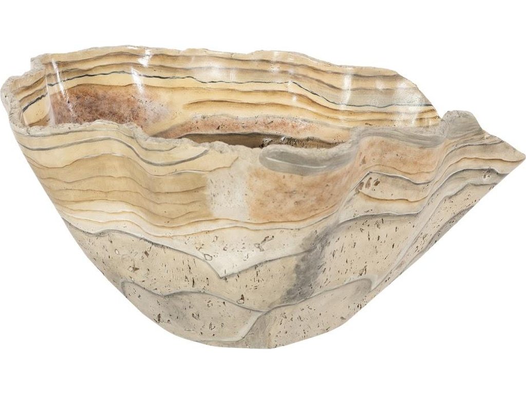 Cast Onyx Bowl, Faux Finish, Large - image 4