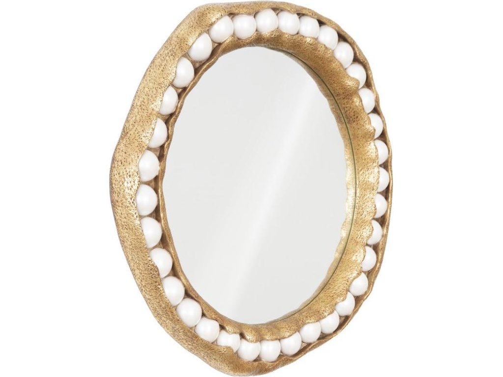 Pearl Mirror, Gold Leaf, Round - image 1