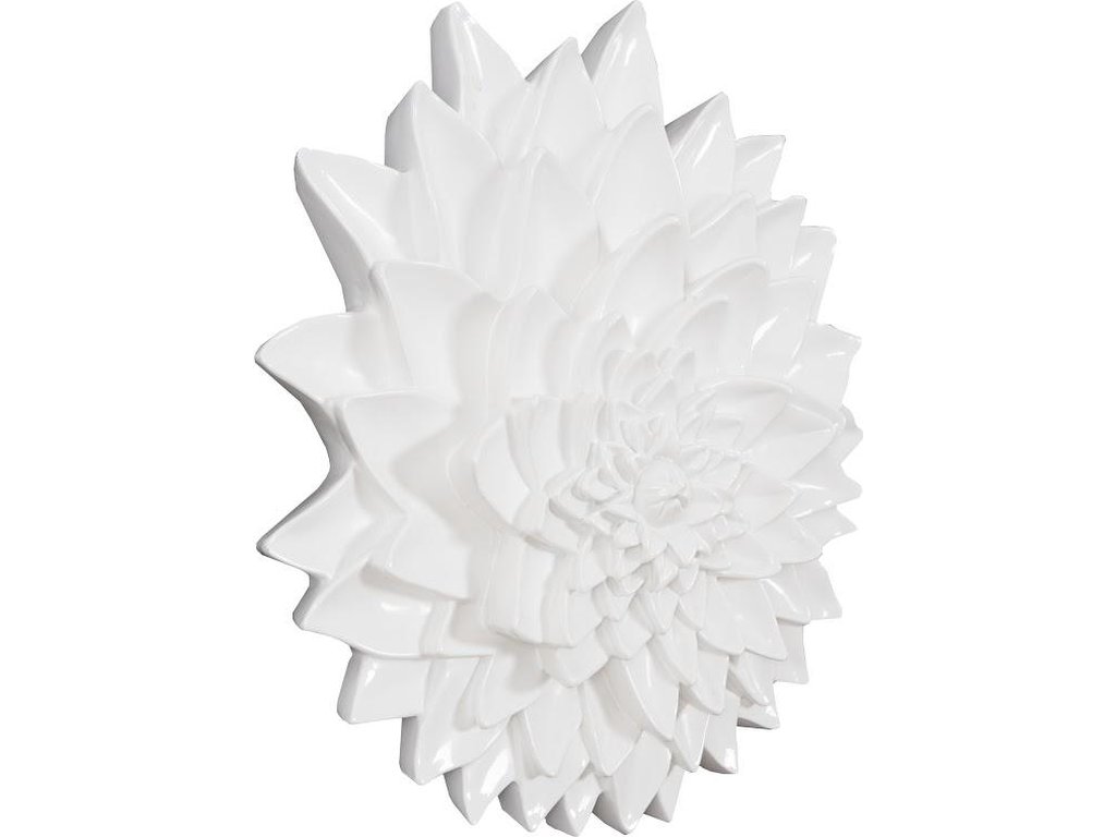 Dahlia Flower Wall Art, Gel Coat White - image 1