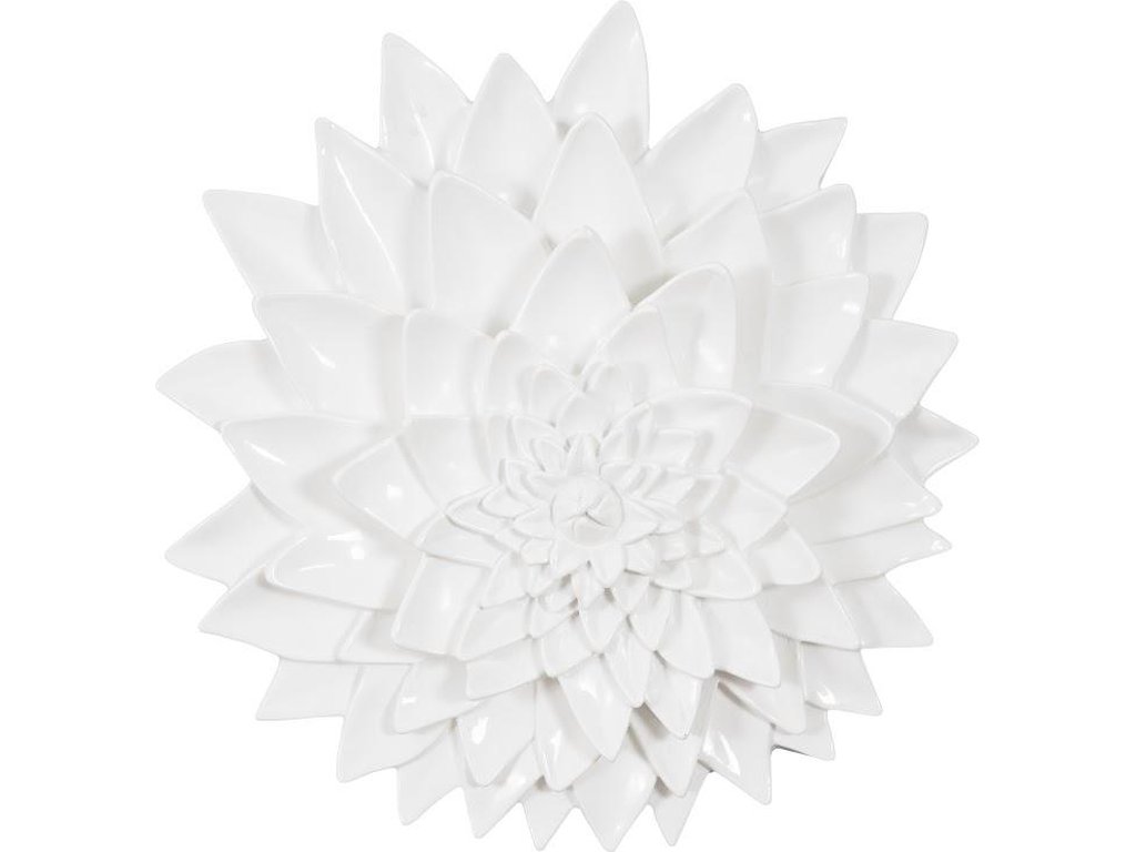 Dahlia Flower Wall Art, Gel Coat White - main image