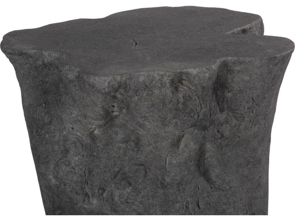 Log Side Table, Charcoal Stone - image 3