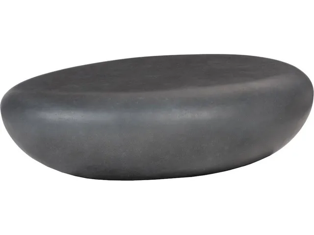 River Stone Coffee Table, Charcoal Stone, Large