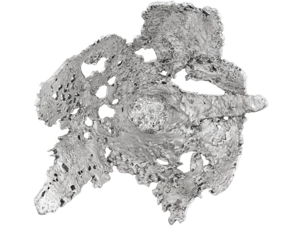 Perforated Splash Bowl Wall Art, Silver Leaf - image 1