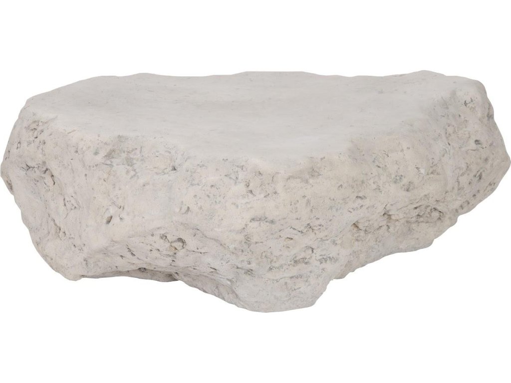 Cast Boulder Coffee Table, Roman Stone, Small - image 2