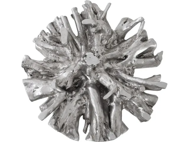 Cast Root Small Silver Dining Table Base, With Glass - Alternative View