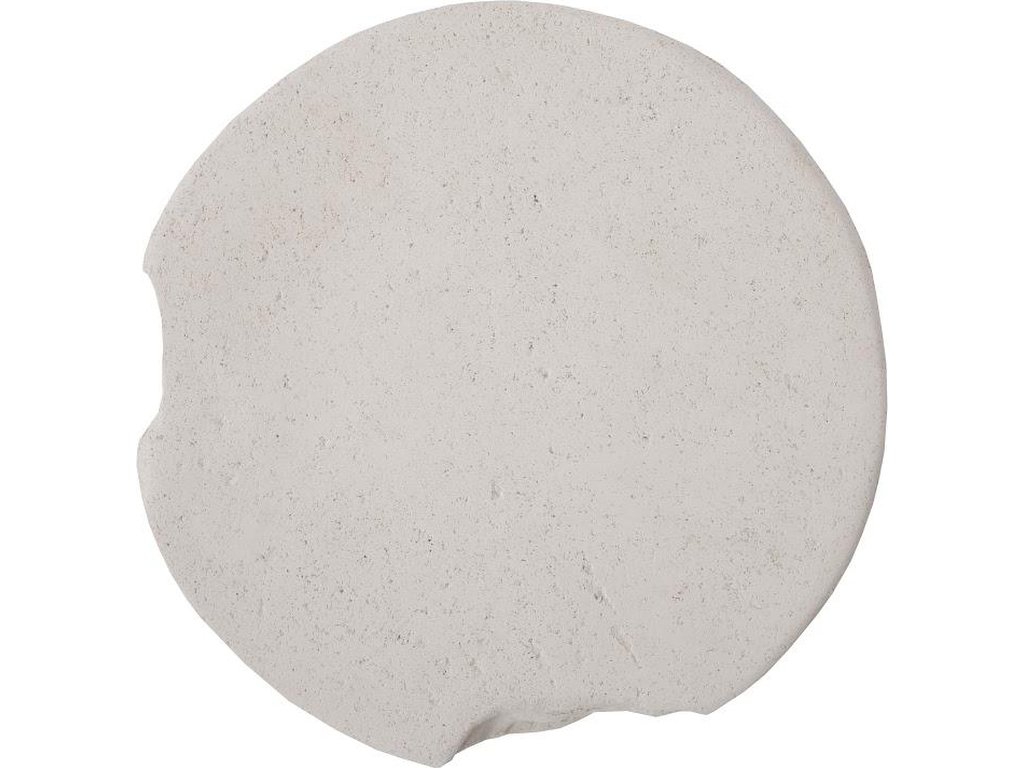 Slice Stool, Round, White Stone - image 1
