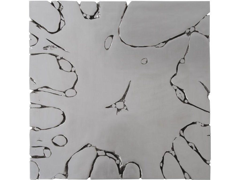 Chunk Square Coffee Table, Silver Leaf - image 1