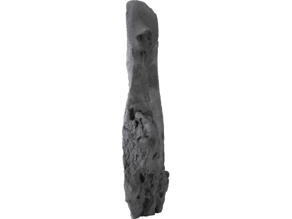 Colossal Cast Stone Sculpture, Single Hole, Charcoal Stone - image 4