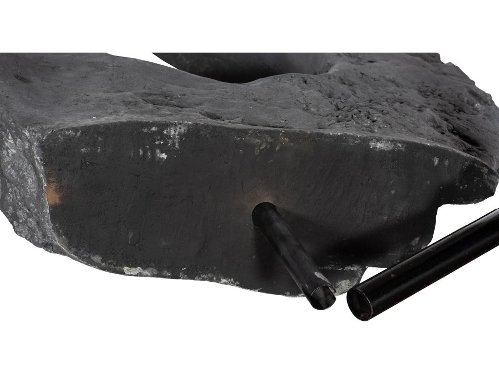 Colossal Cast Stone Sculpture, Single Hole, Charcoal Stone - image 6
